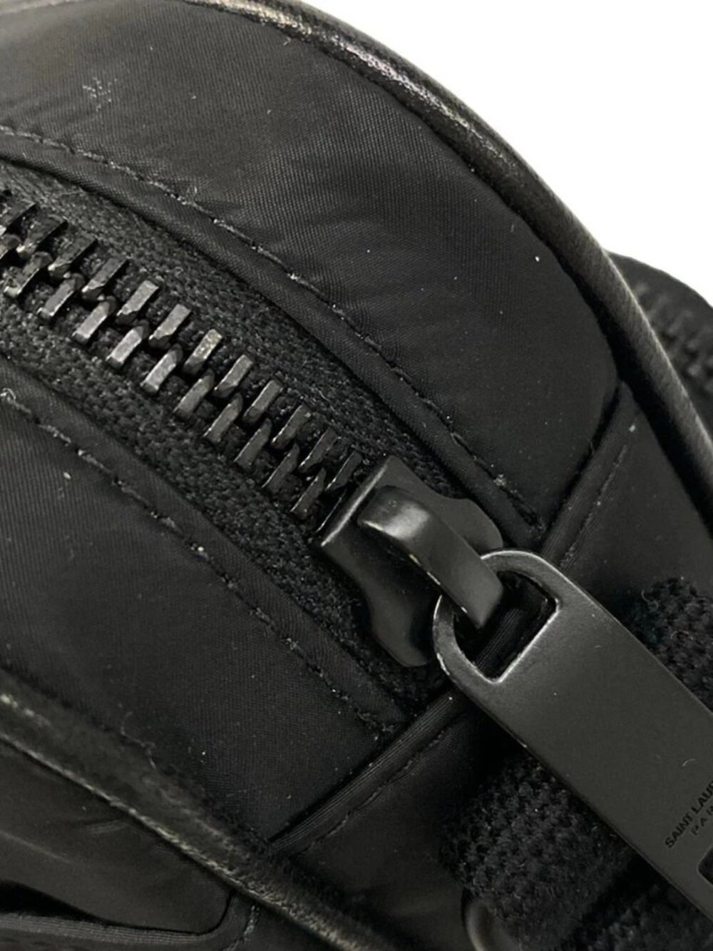 SAINT LAURENT PARIS - 779661 Black Nylon Leather Shoulder Bag - Picture 7 of 14